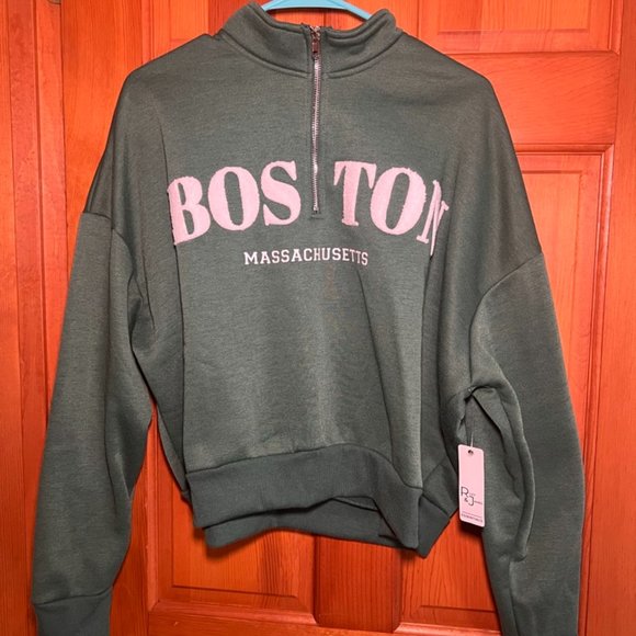 Boston Cropped Quarter Zip - Picture 2 of 4